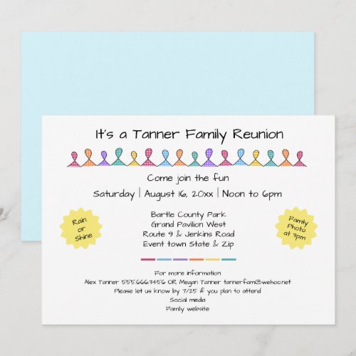 Fun Friends or Family Reunion Party Invitation
