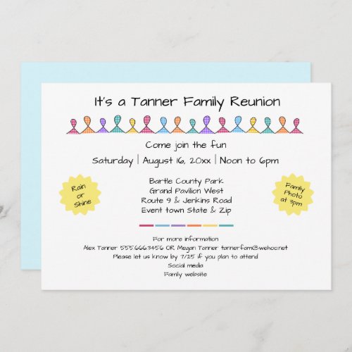 Fun Friends or Family Reunion Party Invitation