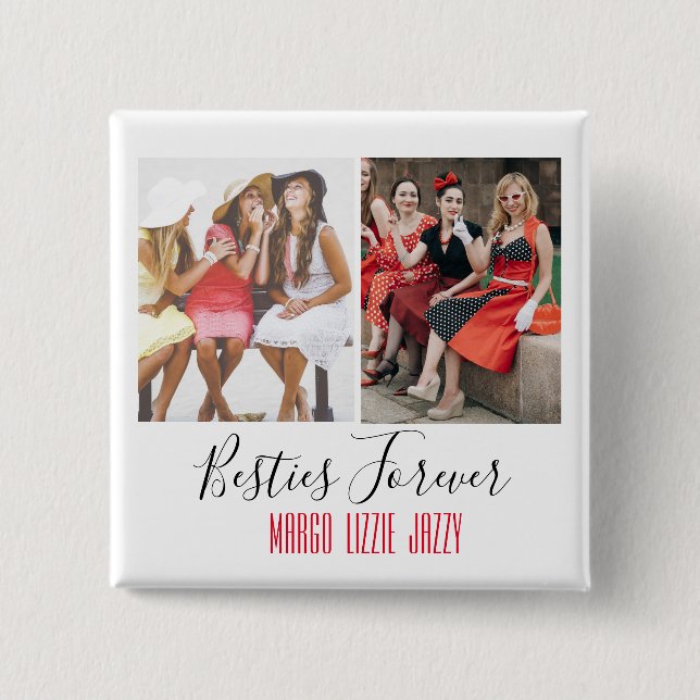 Fun Friendship Customized Photo   Button (Front)