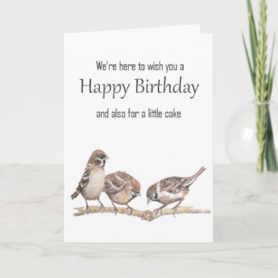Fun From Group Birthday Sparrows Card
