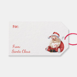 Fun From Santa Claus Custom NAME gift rectangle Gift Tags