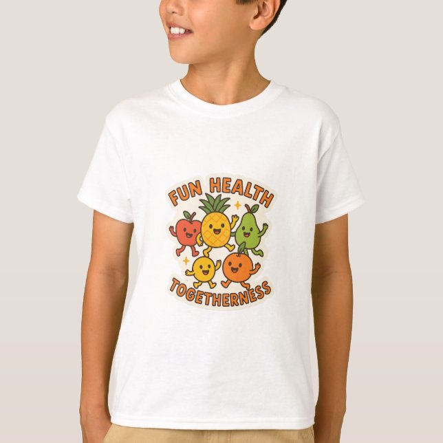 Fun Fruit Dance Party T-Shirt – Celebrate Health (Front)