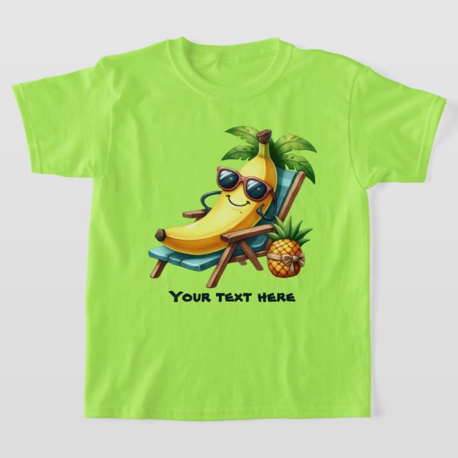 Fun fruit lovers add text beach T-Shirt (Laydown)