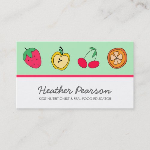 Fun Fruits Business Card Business Cards