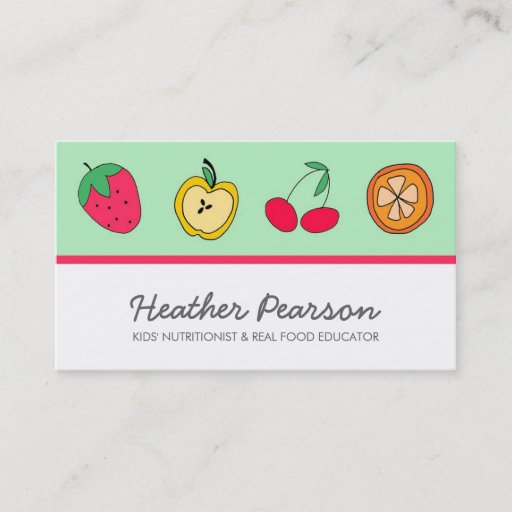 Customizable Fun Fruits Business Card Business Cards