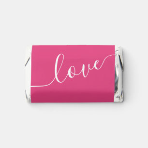 Fun Fuchsia Personalized Valentines Day Hershey's Miniatures