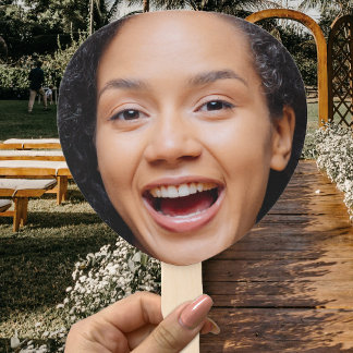 Fun Full Face Close Up Selfie Photo Hand Fan
