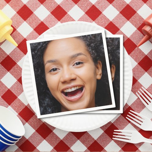 Fun Full Face Close Up Selfie Photo Napkins