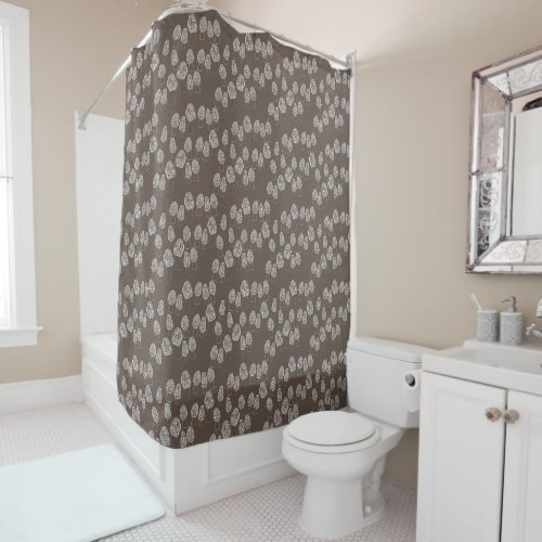 Fun Fungi Morel Mushroom Pattern  Shower Curtain