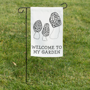 Fun Fungi MOREL Mushrooms CUSTOMIZE IT Garden Flag