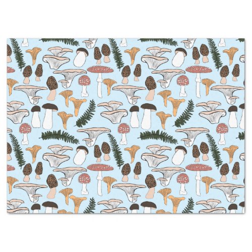 Fun Fungi Mushroom Fern Pattern Gift Tissue Paper