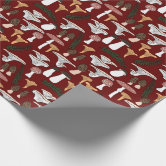 Cute Red Mushroom Fungi I Love You Valentine's Day Wrapping Paper Sheets, Zazzle