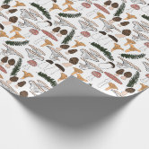 Mushroom Pattern Wrapping Paper, Zazzle in 2023