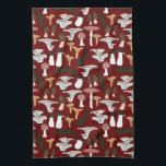 Fun Fungi Mushroom Fern Pattern Kitchen Towel<br><div class="desc">Hope you like this design. Add your own text. Check my shop for more matching items like bath towels,  blankets,  pillows,  stickers,  mugs,  cards,  tissue paper as well as other patterns. 
Thanks for shopping with me! if you'd like something custom let me know!</div>