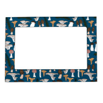 Fun Fungi Mushroom Fern Pattern  Magnetic Frame