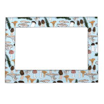 Fun Fungi Mushroom Fern Pattern Magnetic Frame