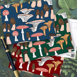 Fun Fungi Mushroom Pattern Postcard<br><div class="desc">Enjoy this whimsical pattern on this colorful card.
 
 You can always add your own text. Let me know if you'd like something custom made. 
 
 If you buy it,  thank you! Be sure to share a pic on Instagram of it in action and tag me @shoshannahscribbles :)</div>