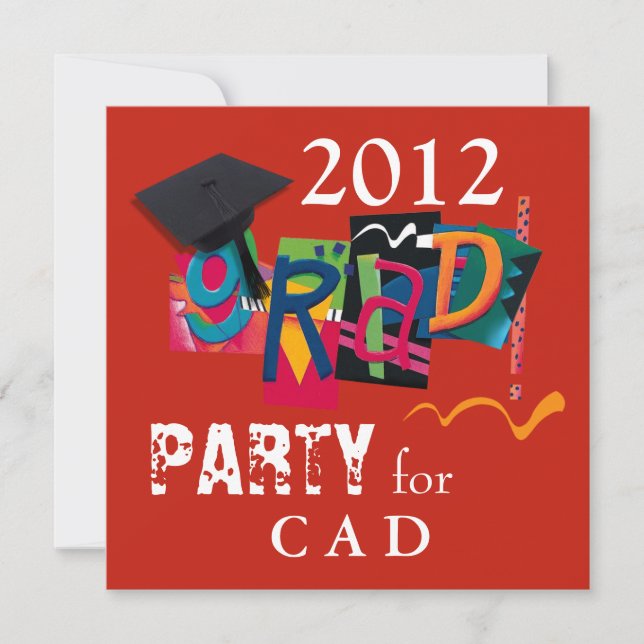 Fun & Funky 2011 Grad Party Invitation (Front)