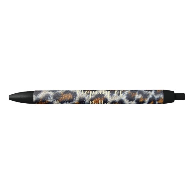 fun funky and fluffy leopard pattern pen (Front)