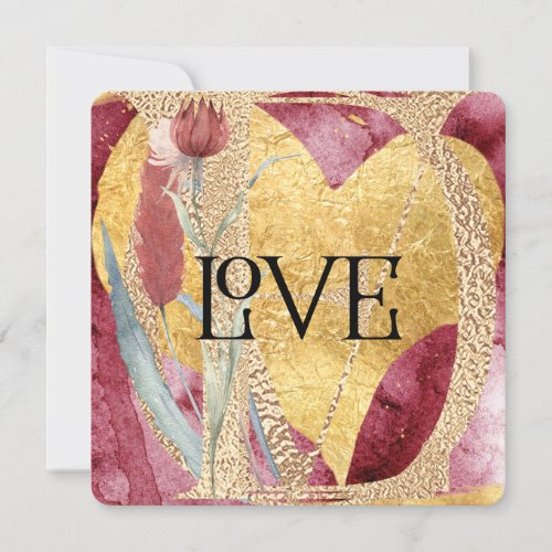 Fun Funky Modern LOVE Valentines  Holiday Card