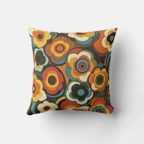 Fun  Funky Retro Throw Pillow