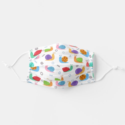 Fun Funky Snail Pattern Adult Cloth Face Mask