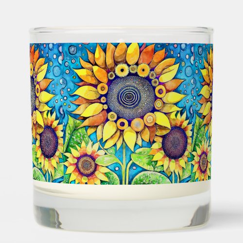 Fun Funky Sunflowers Scented Candle