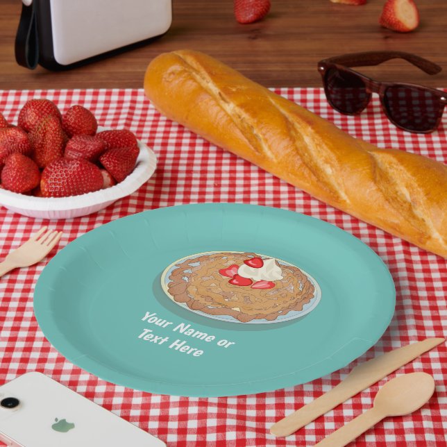 Fun Funnel Cake - Fairground Theme - custom event Paper Plates (Picnic)
