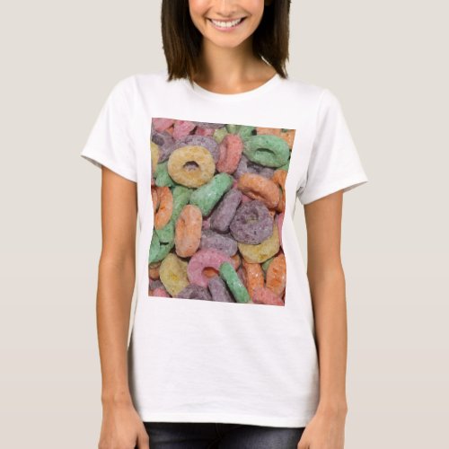 Fun Funny Cereal Food Pattern T_Shirt