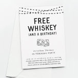 Fun Funny Free Whiskey Birthday Party Invitation<br><div class="desc">Free Whiskey Birthday Party Invitation - A funny invitation for a fun birthday party.</div>