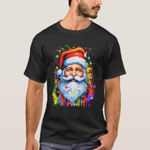 Fun Funny Funky Santa Claus Tie Dye Colorful Chris T-Shirt