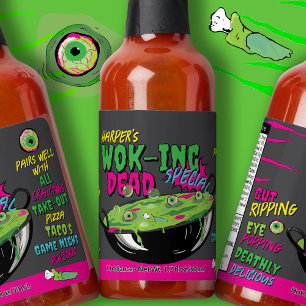 Fun Funny Funky 'Wok-ing Dead' Special Hot Sauces