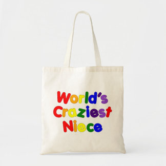 Fun Funny Humorous Nieces : World's Craziest Niece Tote Bag