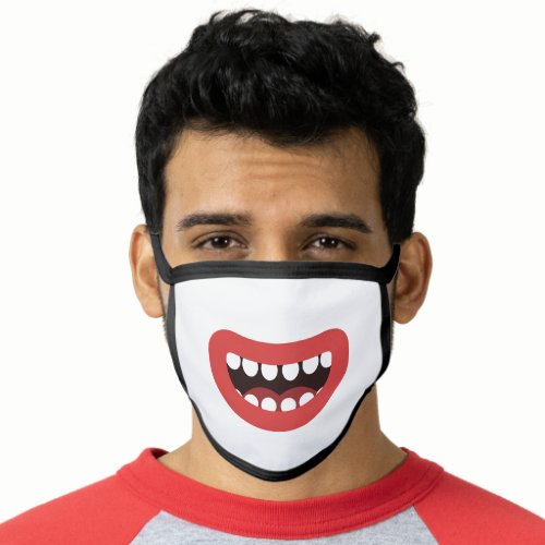 Fun Funny Smiling Laughing Mouth Showing All Teeth Face Mask