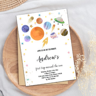 Fun Galaxy Party Theme for Kids Invitation