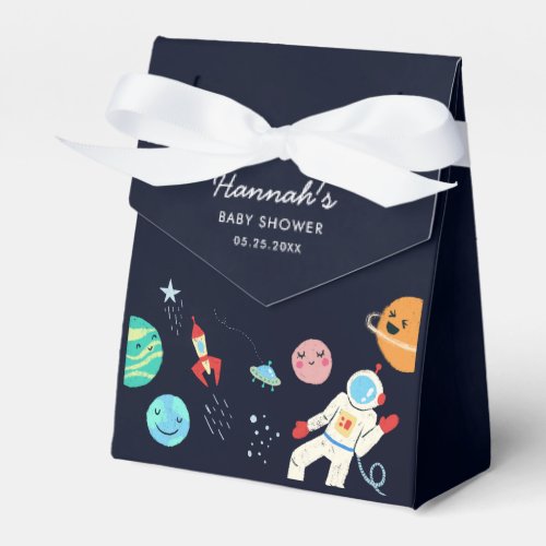 Fun Galaxy Planets Space Baby Shower Favor Boxes