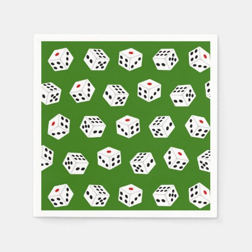 Fun Gambling dice Casino pattern party napkins