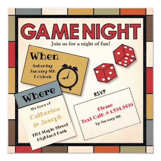 Fun Game Night Invitation