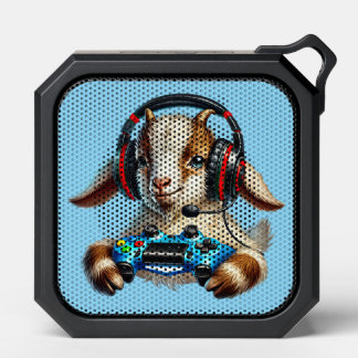 Fun gamer goat lovers bluetooth speaker