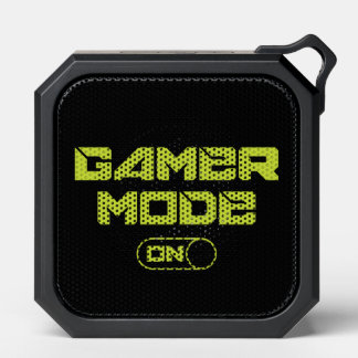 Fun gamer mode word art bluetooth speaker