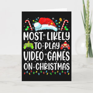 Fun Gamer Most Likely To Play Video Games On Chris Card