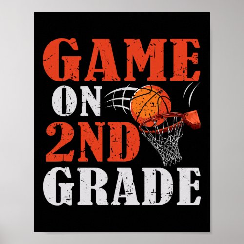 Fun Games On 2nd Grade Basketball Back To School F Poster