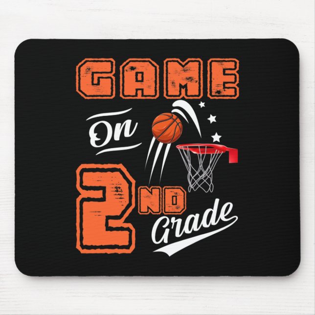 Fun Games On Second Grade Basketball First Day Of  Mouse Pad (Front)