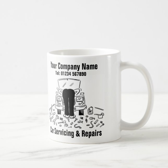 Fun Garage Car Servicing & Repairs Coffee Mug (Right)
