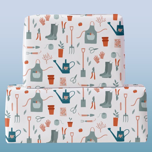 Fun Gardening Wrapping Paper (Fun gardening themed wrapping paper roll)