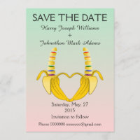 Fun Gay Banana Heart Wedding Save The Date