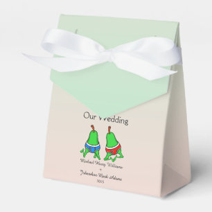 Fun Gay Pair or Pears Wedding Favor Boxes