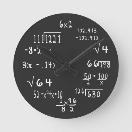 Fun Geek Math Round Clock