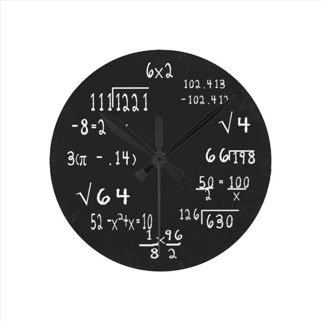 math geek clock math geek clock