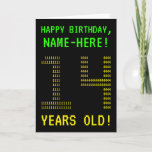 [ Thumbnail: Fun, Geeky, Nerdy "14 Years Old!" Birthday Card ]